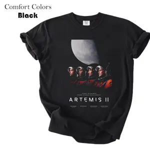 NASA Artemis II Moon Mission T-Shirt, Astronaut Space Exploration Graphic Tee Vintage Cosmic Design Shirt for Men Women, Sci-Fi Streetwear Casual Outfit Gift