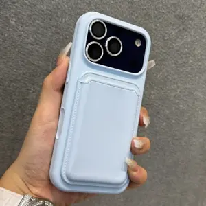 Magnetic Liquid Silicone Case for iPhone Air 16 17 15 14 13 12 11 Pro Max with Magsafe Card Bag Wallet Case for iPhone 17 16 15 Pink Cellphone Smartphone Protector Casing Cover Protective