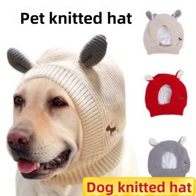 Pet Hat Winter Medium And Large Dogs Labrador Golden Retriever Funny Headgear Warm Cute Puppy Hat Cartoon 55334