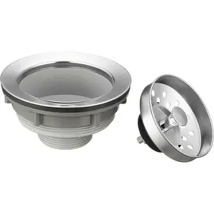 Sink Strainer with Stainless Steel Removable Basket (3.5" Drain)