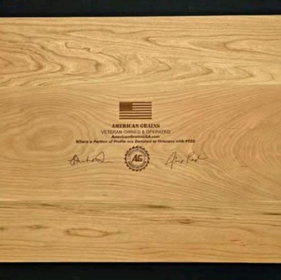 Pledge Of Allegiance Veteran Made American Wood Flag with Engraved Pledge Text and American Flag Design