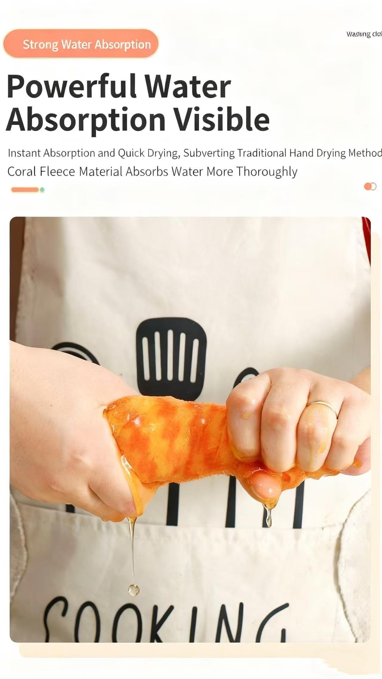 10 Pack Wavy Kitchen Towels - No Grease, Super Absorbent, Lint-Free Dish Cloths