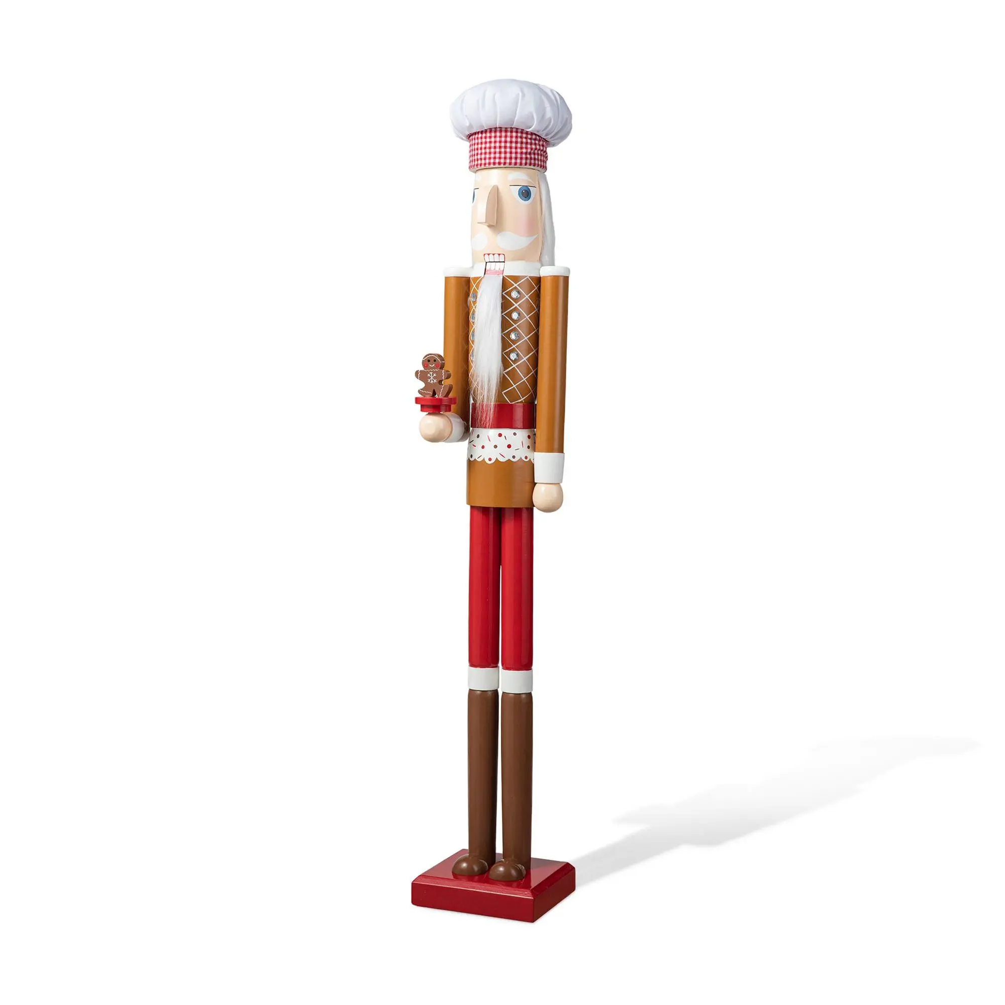 Glitzhome 42" Wooden Christmas Gingerbread ChefNutcracker Glitzhome 42" Wooden Christmas Gingerbread ChefNutcracker