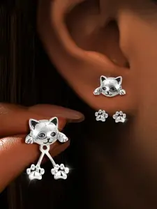 Women's Cat Claw Pendant Earrings, Unique Creative Design, Cute Pet Style, Perfect Gift for Birthdays & Holidays, Elegant Fashion Jewelry