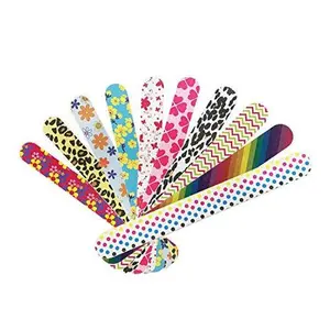 Nail File 10 PCS Professional Double Sided 100/180 Grit Nail Files Emery Board Colorful Manicure Pedicure Tool and Nail Buffering Files