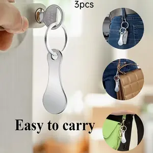 3-Piece Anti-Lost Shopping Cart Tag Set, Shoulder Bag Keychain Accessories, Novel Portable Hanging Kit, Convenient and Stylish