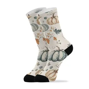 Men's Vintage Thanksgiving Pumpkins Thick and Soft Running Socks - Durable Fabric, Lightweight and Breathable