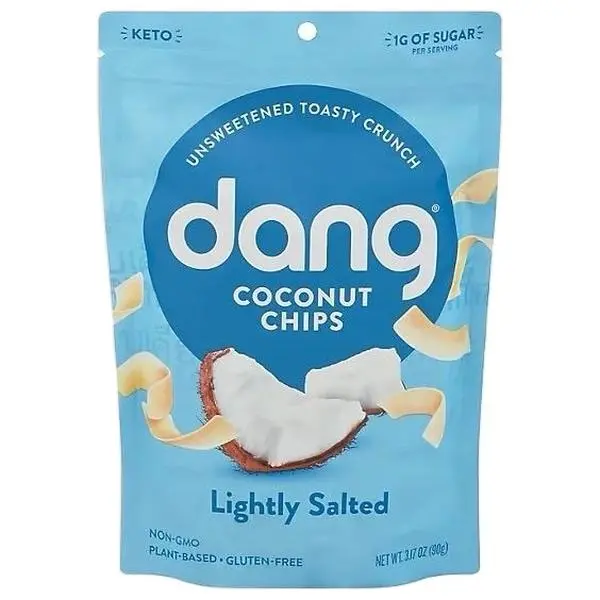 Dang Toasted Coconut Chips Lightly Salted 3 Pack Vegan Gluten Free Non GMO Healthy Snacks Made with Whole Foods 3.17 Oz Resealable Bags Thailand Origin