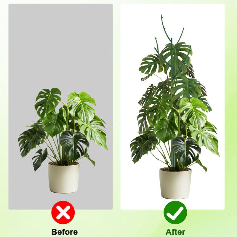 6 Pack of Stackable Monstera Plant Support - Garden Stakes for Indoor and Outdoor Plants, Great for Climbing, Potted Pothos and Philodendron