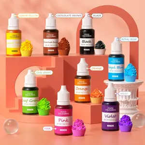 Gel Food Color Set 8 Vibrant, Liquid Candy Kit for Cake Decorating,Baking,Fondant, Icing,DIY Crafts/Vegan, Non-Toxic 0.44 Fl. oz (11 ml)/Bottles Nata