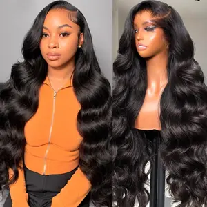 [13x6 GLUELESS WIG] Megalook Body Wave 13x6 Glueless Transparent Lace Frontal Wigs Put On Go Pre-bleached Preplucked Pre-everything Effortless Human Hair Wigs For Beginner Friendly