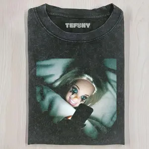 TEFUNY Crying Barbie Phone Unisex T-shirt, Barbie Meme Graphic Tee, Creepy Barbie Doll Shirt, Sad Barbie Aesthetic Tee, Unsettling Barbie Lover T-shirt, Funny Barbie Gift oversized  gym  tee