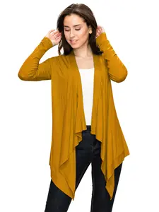 WSK849 Women's Asymmetrical Open Front Cardigan