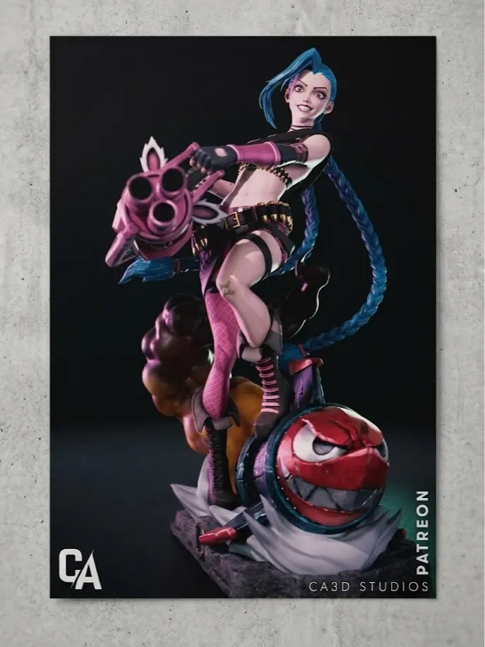 Jinx Arcane + Bust - League of Legends - STL Files - STL Forge - No Frame