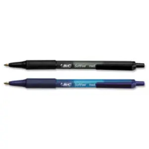 Bic  SoftFeel Retractable Ball Pens- Black - 36 Per Box