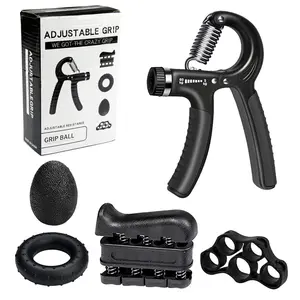 Five-Piece Adjustable Grip Strengthener Set, Hand Training Tool, Finger Exercise Rings, Combo Fitness Equipment, Home Workout Gear, Adjustable Gripper