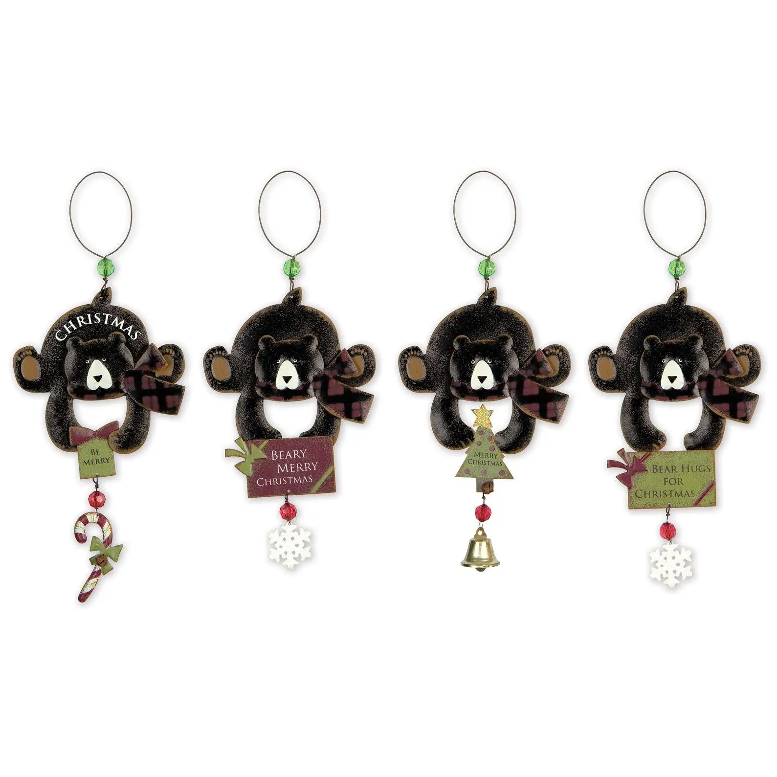 SVD Beary Merry Bottoms Up Ornament (set of 4)