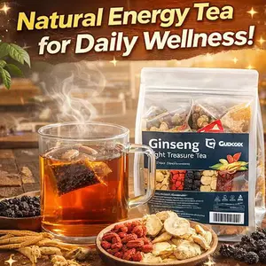 Gudcoix Kideny Ginseng Tea Eight Treasure Energy Herbal Tea Bags – Feel Less Tired, Daily Wellness Drink (30 Bags)180g
