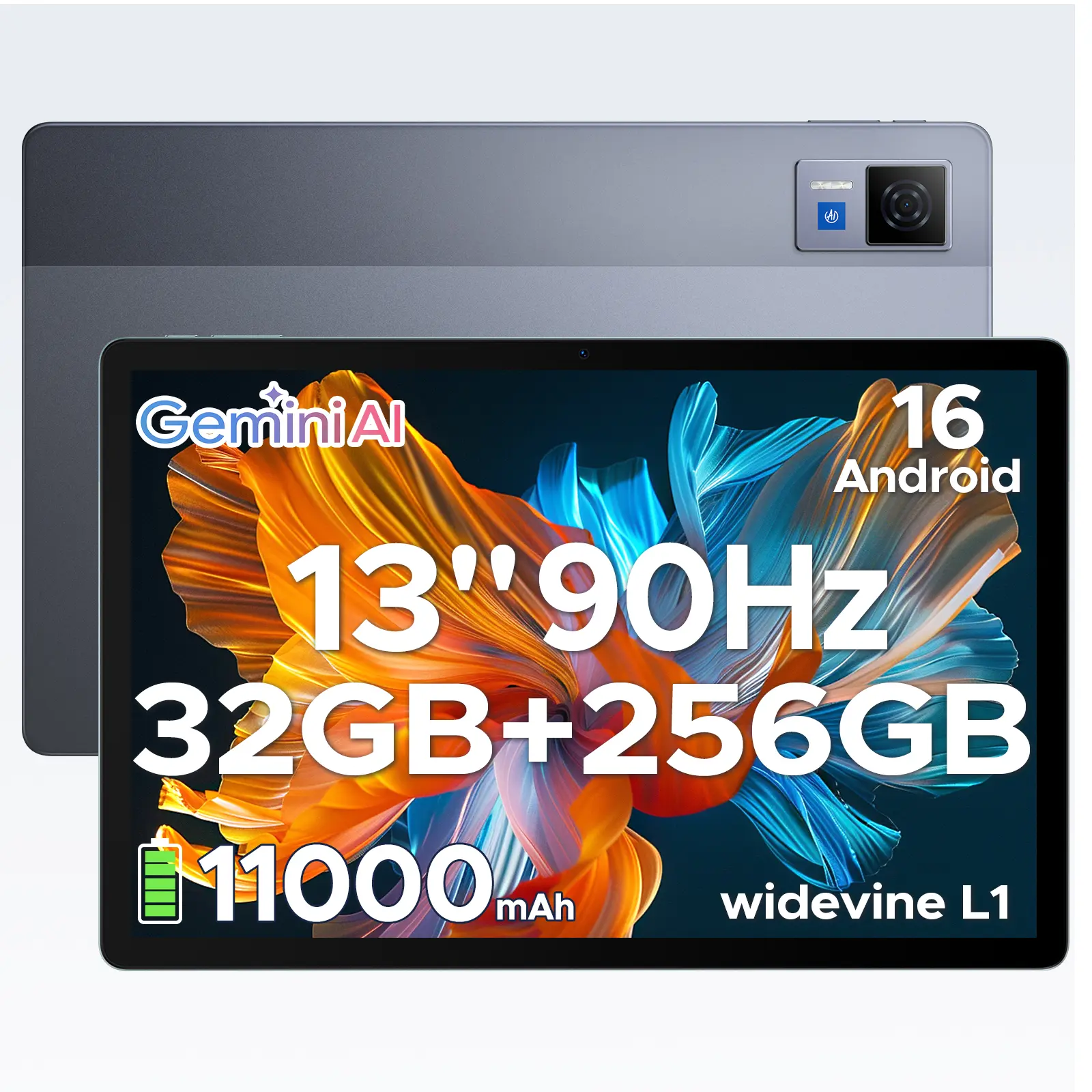 DOOGEE U13 13 inch Android 16 Tablet, 11000mAh Battery, 32GB(6+26