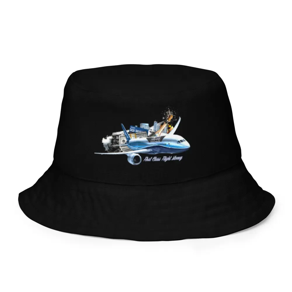 First Class Flight Money Reversible Bucket Hat