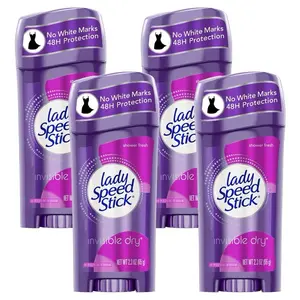 Lady Speed Stick Invisible Dry Antiperspirant Deodorant Shower Fresh2.3oz 4 Pack