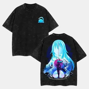 Retro Limited Vintage That Time I Got Reincarnated as a Slime Collection - Rimuru Tempest, Anime Double Printed Vintage Oversized Tee