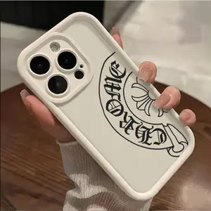 Black and white Gothic font lines Phone Case for iPhone 17 AIR 17 PRO 16 PRO 15  PRO MAX  14 PLUS 13 PRO 12 11 PRO XS MAX X XR Plus Shockproof Protective Cover Full Protection Anti-Drop