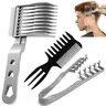 Unisex 3PCS Hair Cutting Guide Set - Durable Naturally Derived Lightweight Barber Hairdressing Comb & Brush, Professional Tool for Clipper-Over-Comb Blending, Taper Fades