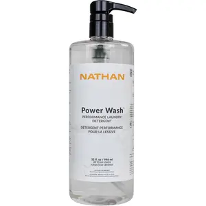 Nathan Power Wash Detergent, Natural Sport Detergent for Active Wear, Sports Equipment, Gets Rid of Odors and Stains