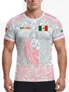 St Jude Thaddeus Mexico Football Jersey, Lightweight Jersey, Unisex Catholic Soccer Shirt with St Jude Pattern, Men's and Women's Sports Wear