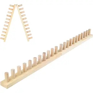 Chunky Blankets Loom Knitting Looms Long Installation Free and Adjustable Foldable Portable Extra Loom Large 38,48,60, 72,84,96 Inch (38inch)