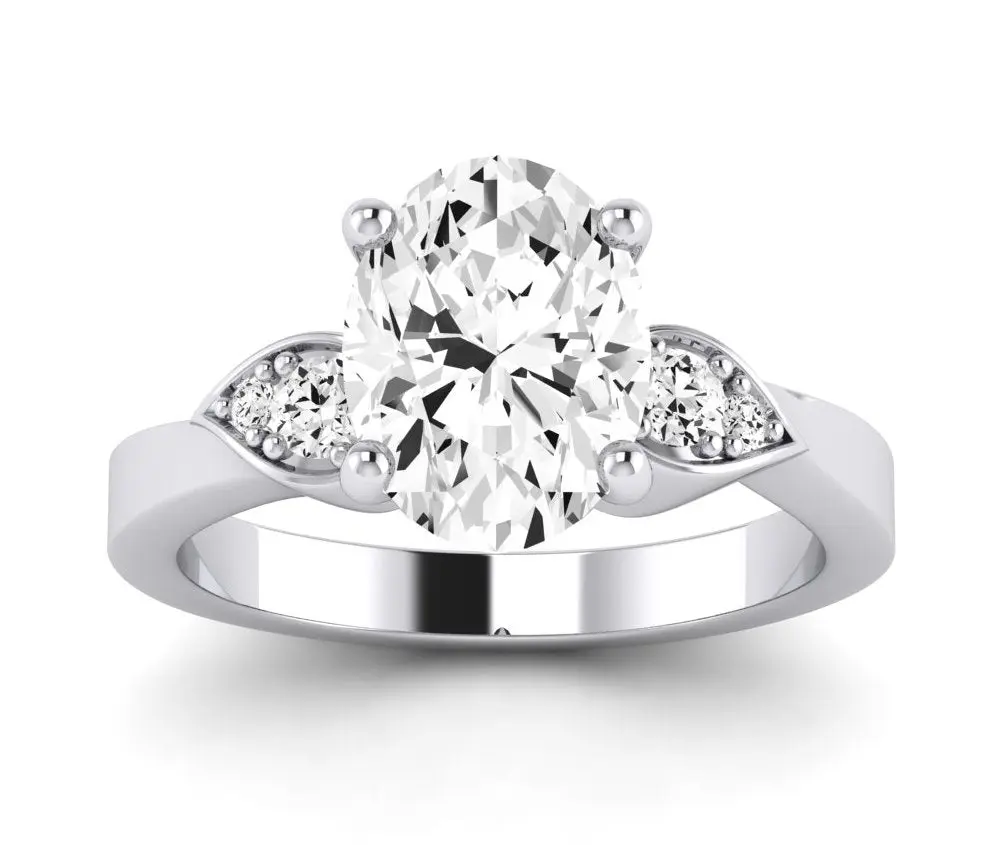 Hibiscus - Oval Moissanite Engagement Ring