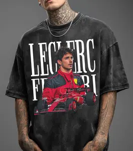 Charles Leclerc Vintage Graphic T-shirt, LEC16 Motorsport Wash Tee, Leclerc Retro Unisex Hoodie, Sweater, Gift For Fan, Gift For Her And Him