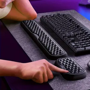 Ergonomic keyboard and mouse wrist rest: desktop soft memory foam pad, comfortable typing and mouse operation, Gaming keyboard accessories