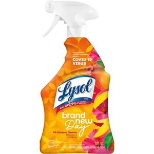 Cleaner, Sanitizing and Disinfecting Spray, to Clean and Deodorize, Mango & Hibiscus Scent, 32Oz Lysol