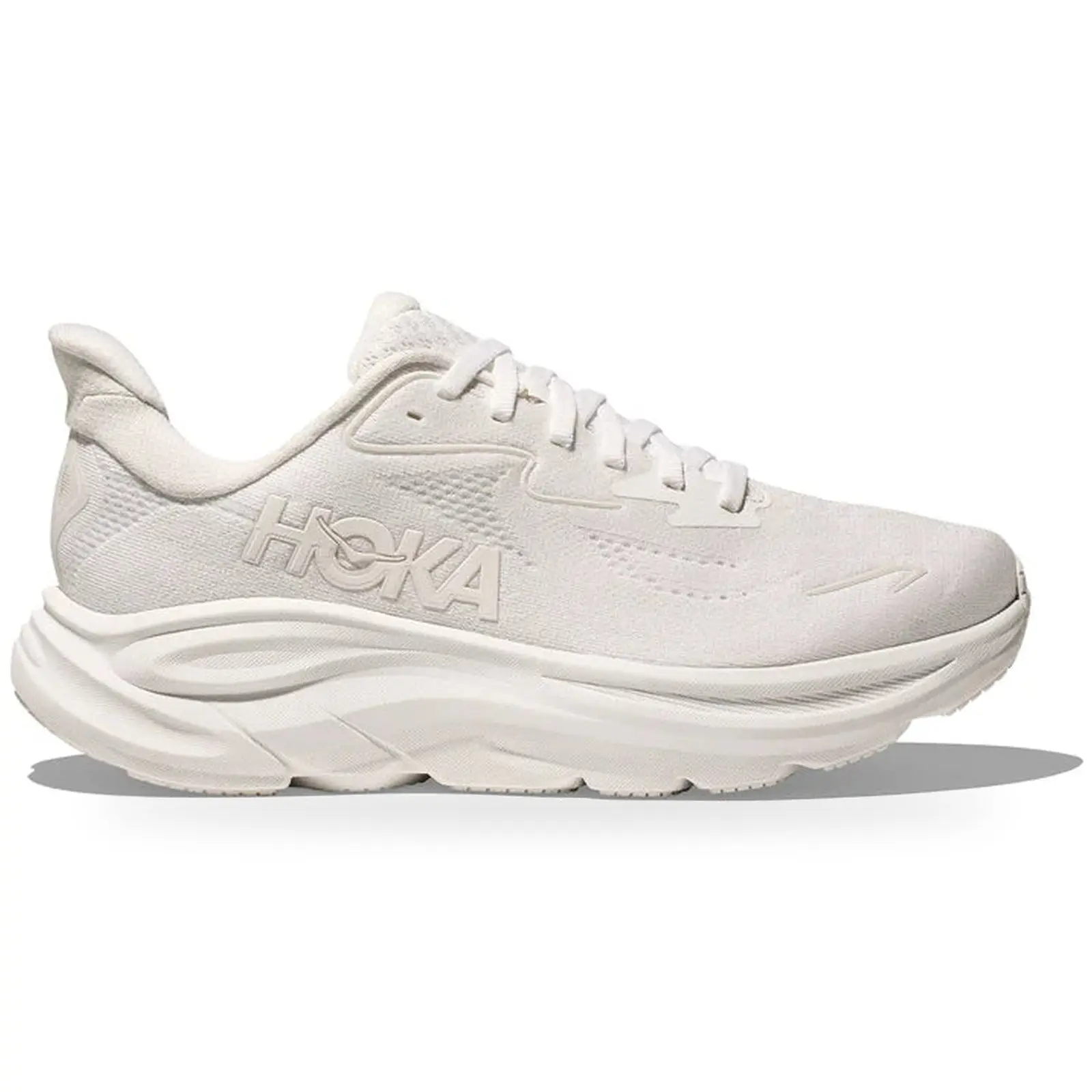 Hoka One One Clifton 10 White Women's Running Sneaker Platform Comfort Chunky Athletic Sports Shoe Platinum casual shoe low top footwear