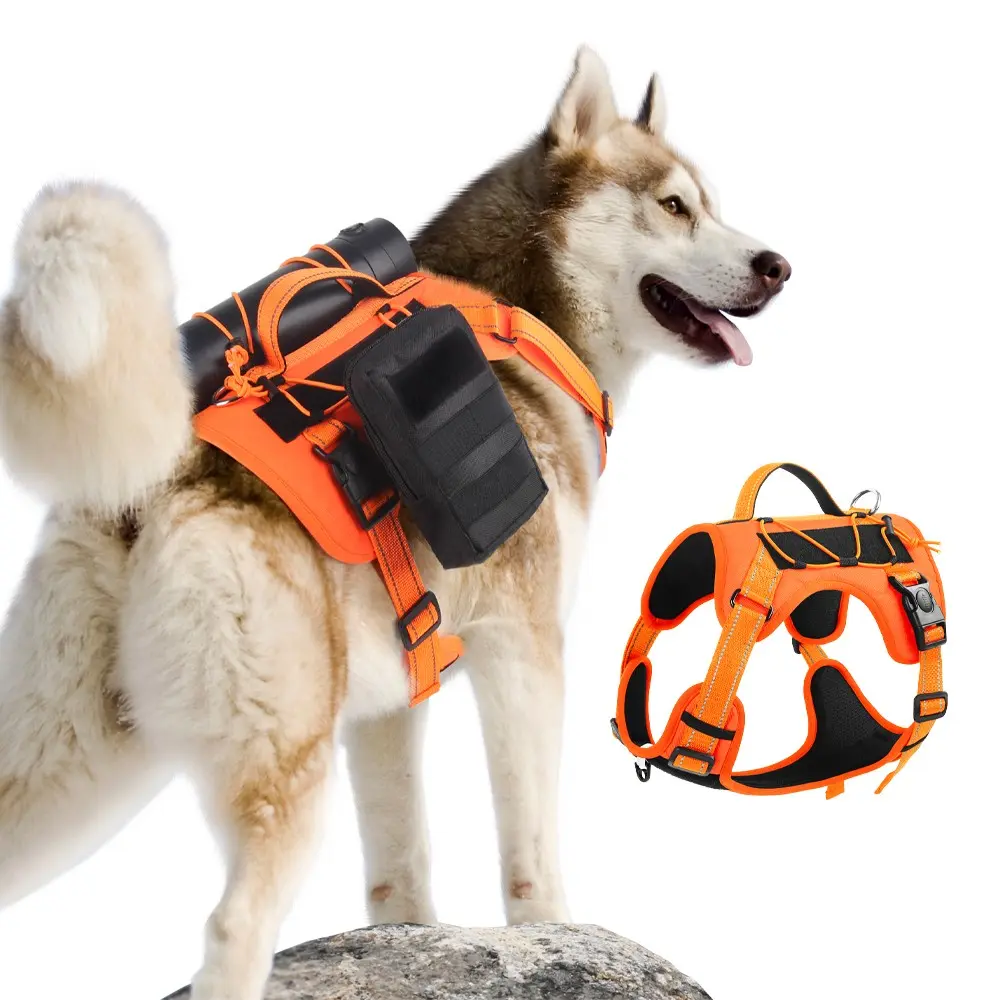 Reflective Lightweight Tactical Pet Harness Vest with Handle, Ideal for Walking, Hiking, Training, Outdoor Activities, Camping, Durable Reflective Harness
