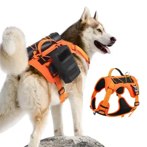 Reflective Lightweight Tactical Pet Harness Vest with Handle, Ideal for Walking, Hiking, Training, Outdoor Activities, Camping, Durable Reflective Harness