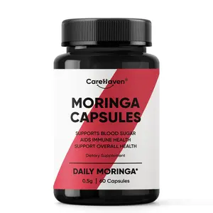 CareHaven Moringa Capsules - Dietary 800mg High Purity Odorless Moringa Oleifera Leaf Supplement for Blood Sugar Support, Daily Energy, 60 Capsules