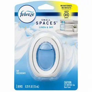 Febreze Small Spaces Linen & Sky Air Freshener 1 Count Each for Compact Areas Fresh Aroma