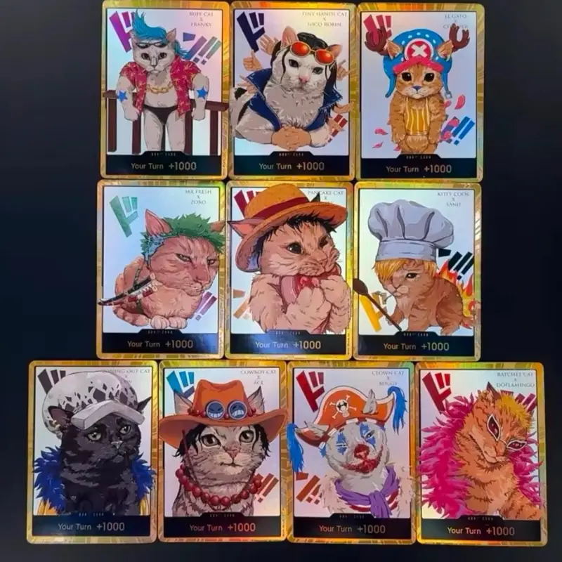 One Piece TCG Cat Don Cards Meme - Collectible Trading Card Game Featuring  Adorable Cat Characters in Various Outfits - TikTok Shop