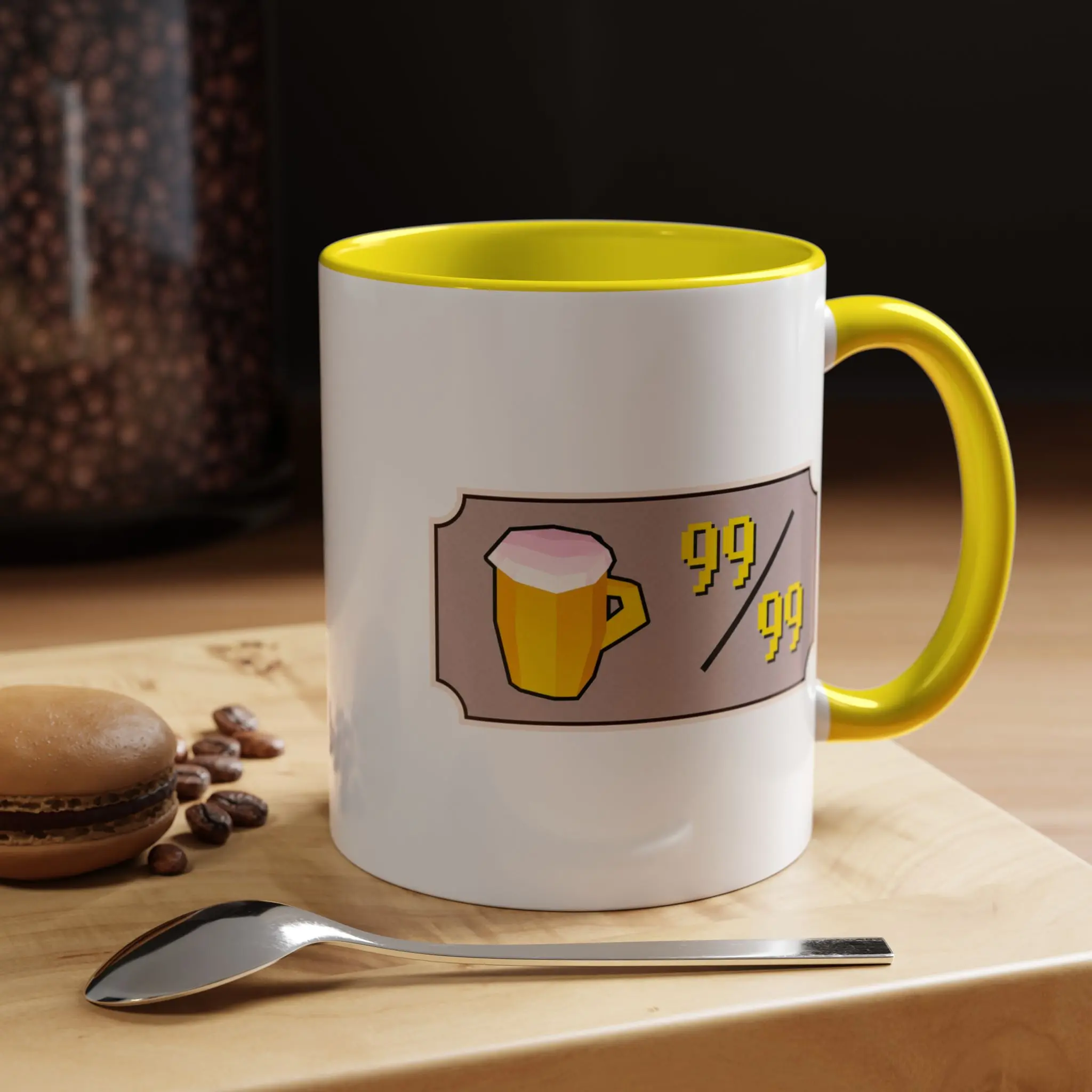 Retro RPG Level 99/99 Drinking Skill Coffee Mug, OSRS Mug