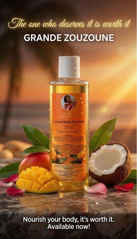 Coconut Mango Body Wash - Refreshing and Invigorating Body Wash with Coconut and Mango Fragrance
