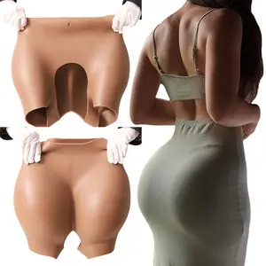 Women High Elastic Thick Silicone Booty Lifter Padded Underwear Invisible Butt Lifting Shapewear from 0.8cm to 2.6cm
