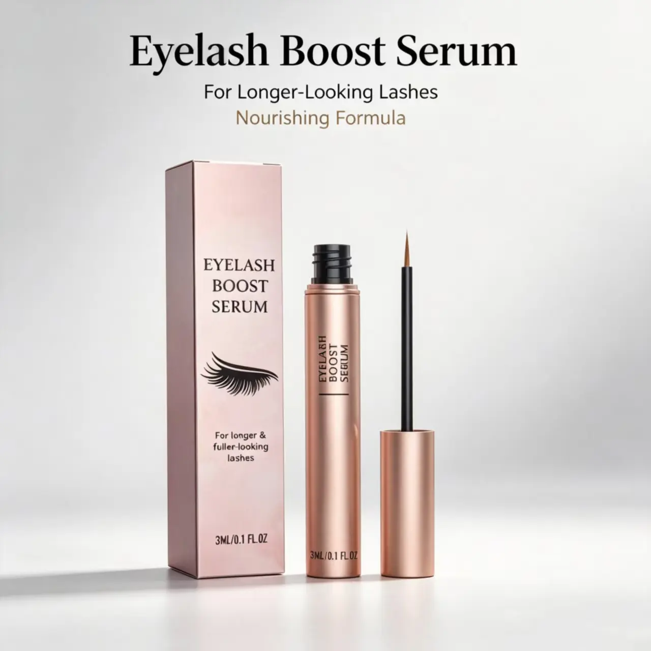 Black Waterproof Mascara, 3ml Single Nourishing Cosmetic - Long-Lasting, Smudge-Proof, Natural Lengthening, Voluminous, Curly, Fluffy, Glossy Eyelash Makeup, Dense Look, Eyelashes, Non Toxic Mascara