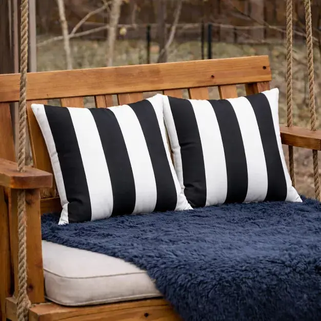 2 Pcs Waterproof Throw Pillows – Fade-Resistant Patio Cushions for Garden, Porch & Poolside