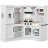 Best Choice Products Pretend Play Corner Kitchen, Interactive Wooden Kids Set w/ Lights & Sounds