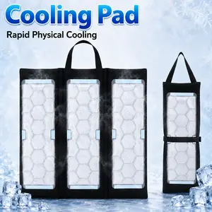 3-Fold Portable Rapid Cooling Seat Cushion with Handle & Non-Slip Back, 3-Piece Removable PCM Inserts for Summer Outdoor, Stadium, Camping & Office, 2026 Summer Sports Games, Summerwins,  Father's Day Gifts
