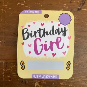 Birthday Girl - Birthday Money Card | Birthday Gift | Birthday Gift Card Holder | Happy Birthday Cash Card