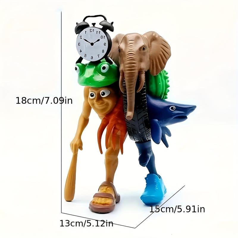 Italian Brainrot Themed Character Action Figure Statue Set Tung Tung Tung Sahur tralalero tralala Upgraded Fusion Edition Decorative Sculptures Desktop Decoration Halloween Christmas Birthday Gifts Ornaments